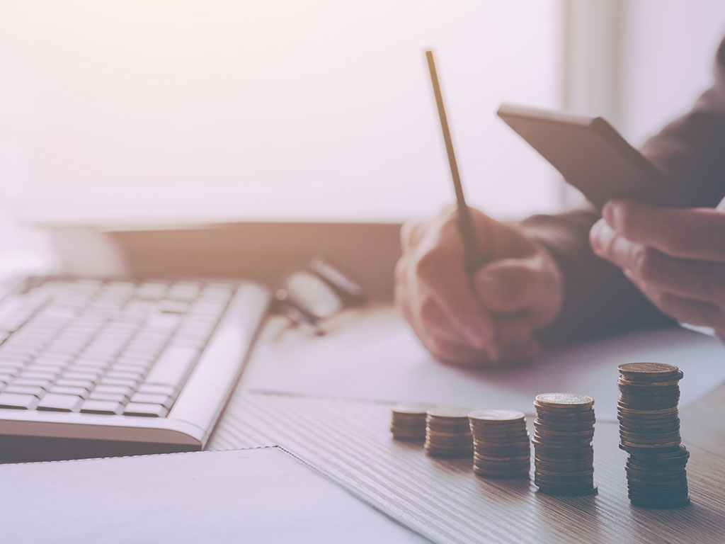 Man checking funds, digital and tagable